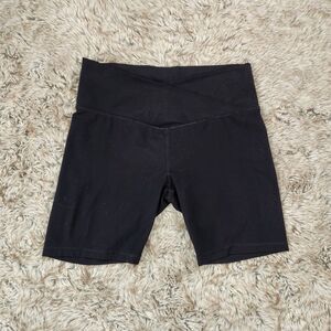 SO Brand The Sporty Bike Short V Waist‎ Black Spandex Blend Women's Size Medium
